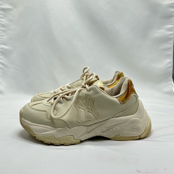 Women's MLB Yankees cream color sneakers size‎ 7 - Picture 5 of 9